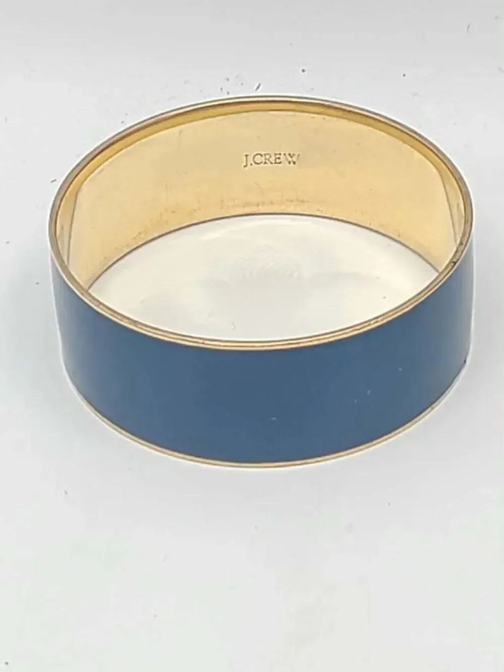 J Crew Blue Enamel Gold Tone Bangle Bracelet